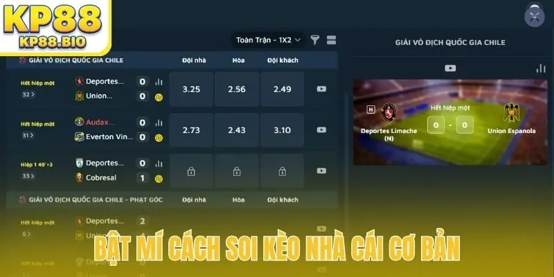 Bật mí cách soi kèo nhà cái cơ bản